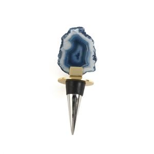 AGATE BOTTLE STOPPER Blue Home Decor Gift NEW Btq